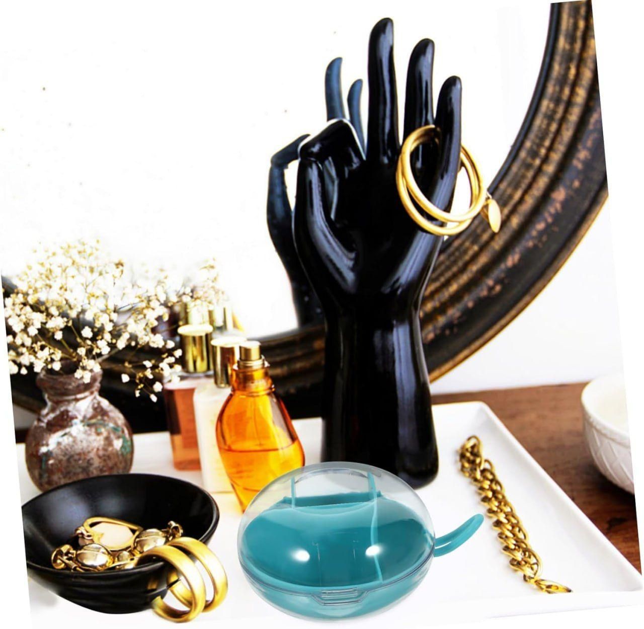 Mini Round Travel Jewelry Organizer – Compact, Stylish & Perfect for Earrings, Rings & Necklaces!