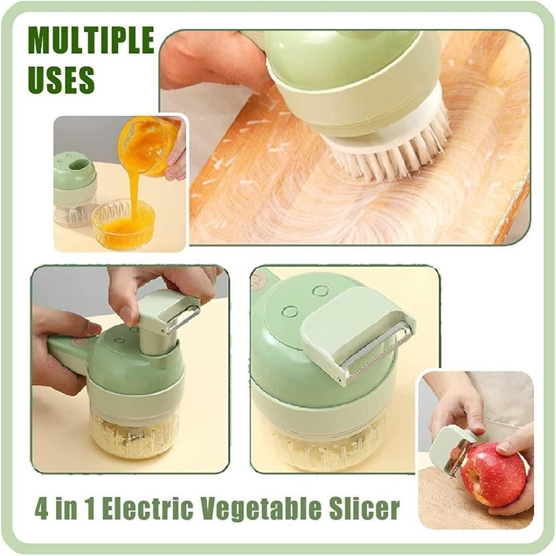 Quick Chopping 4-in-1 Electric Veggie Cutter