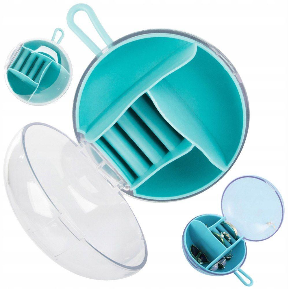 Mini Round Travel Jewelry Organizer – Compact, Stylish & Perfect for Earrings, Rings & Necklaces!