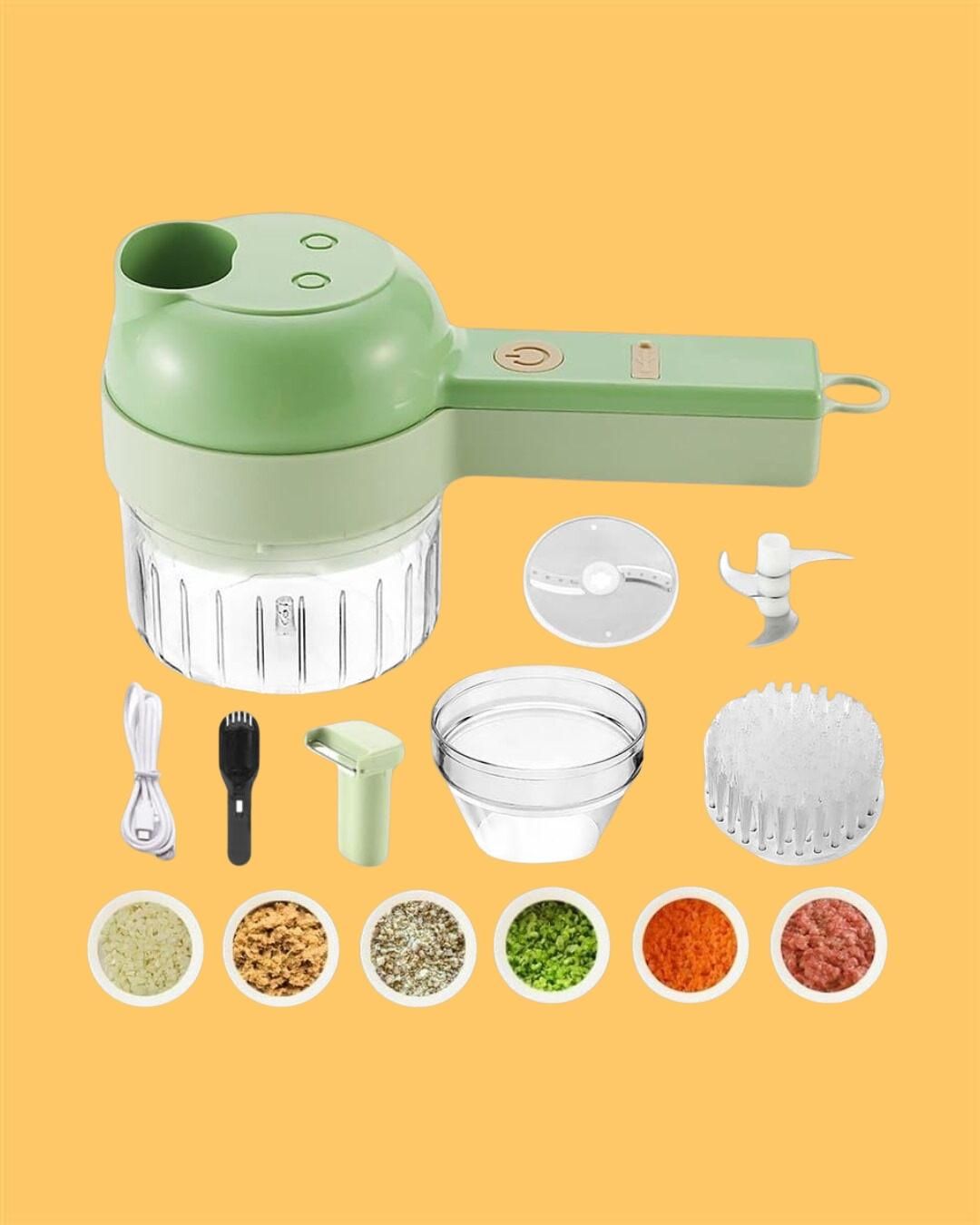 Quick Chopping 4-in-1 Electric Veggie Cutter
