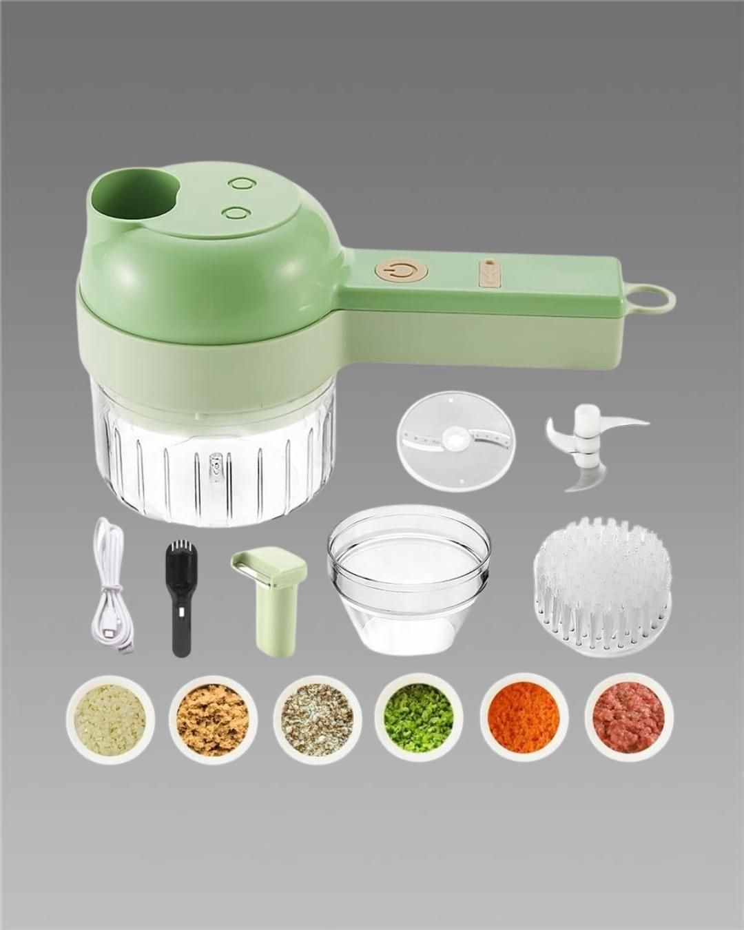 Quick Chopping 4-in-1 Electric Veggie Cutter