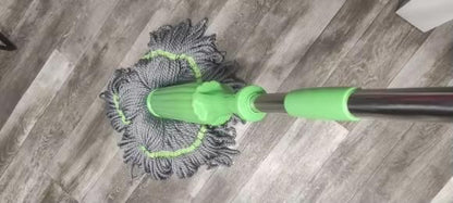 2-in-1 Dehydrated Mop with Twist Handle – Hands-Free, Easy Floor & Wall Cleaning