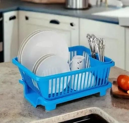 Large Multipurpose Kitchen Dish Drainer – Durable Plastic Sink Rack & Drying Basket