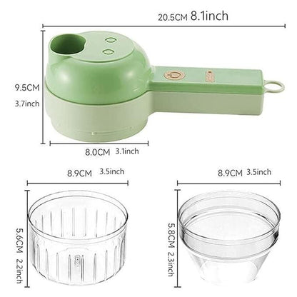 Quick Chopping 4-in-1 Electric Veggie Cutter