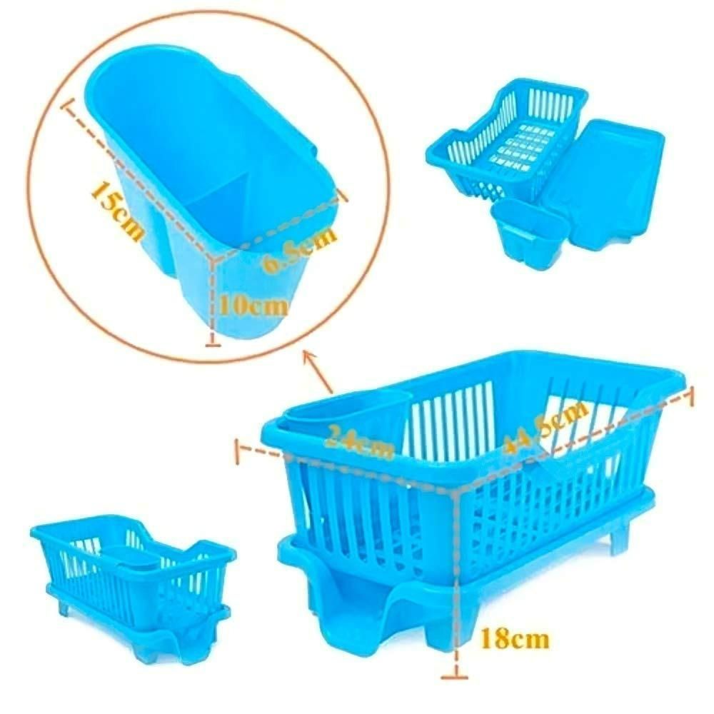 Large Multipurpose Kitchen Dish Drainer – Durable Plastic Sink Rack & Drying Basket