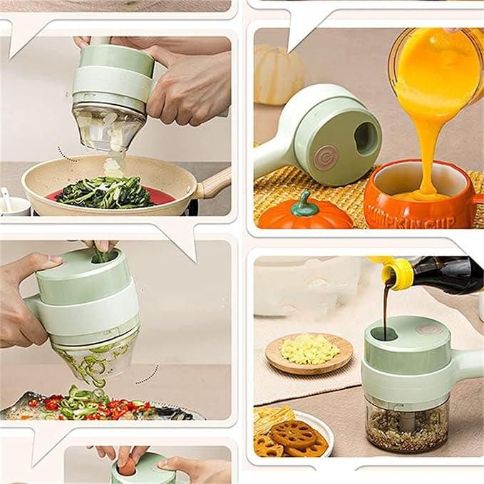 Quick Chopping 4-in-1 Electric Veggie Cutter