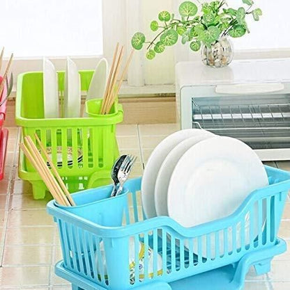 Large Multipurpose Kitchen Dish Drainer – Durable Plastic Sink Rack & Drying Basket