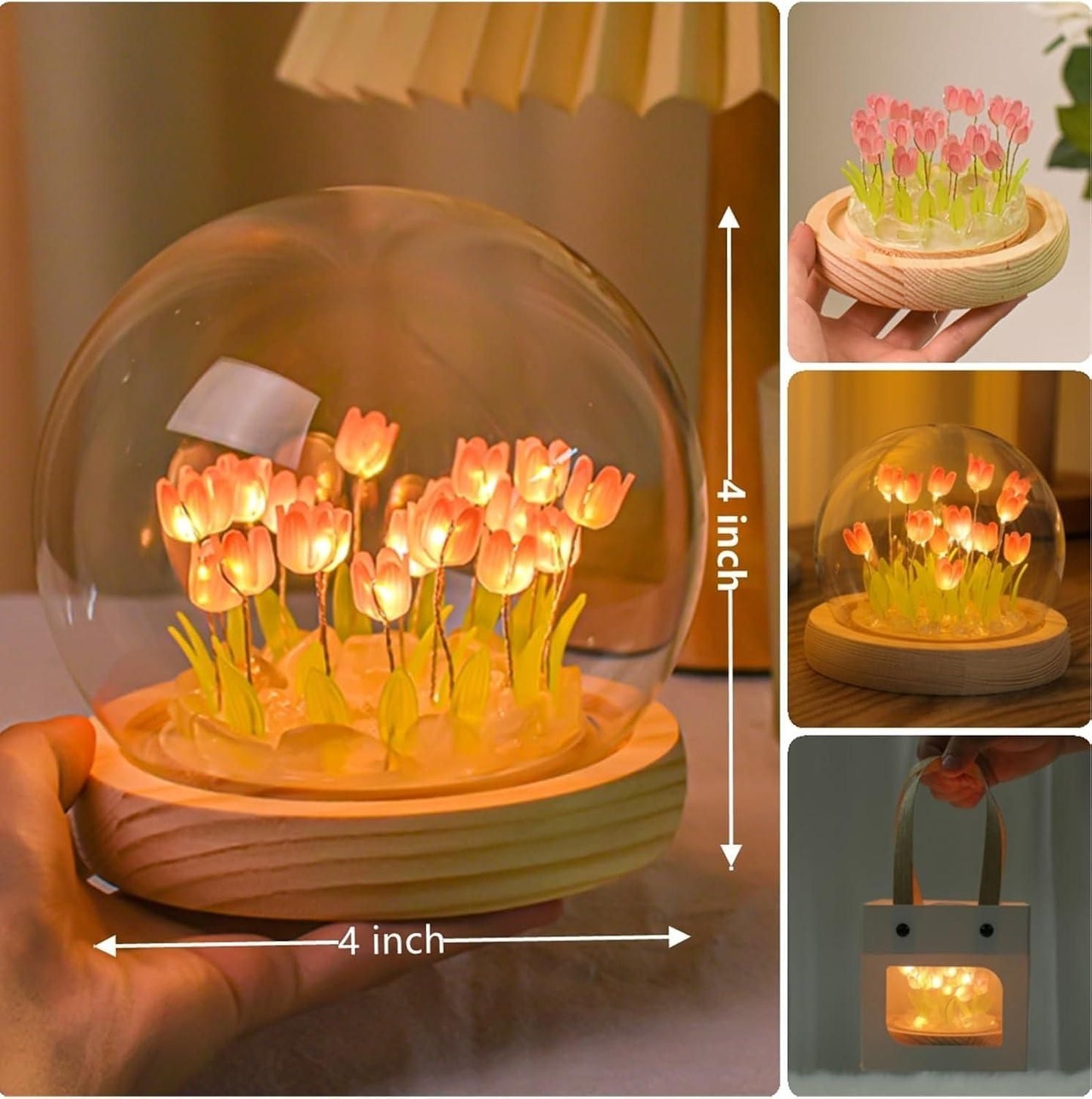 Unique Flower Lamp for Anniversary & Birthday Gifts