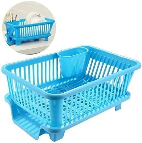 Large Multipurpose Kitchen Dish Drainer – Durable Plastic Sink Rack & Drying Basket