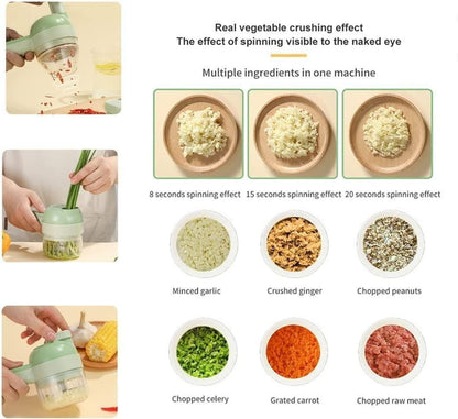 Quick Chopping 4-in-1 Electric Veggie Cutter