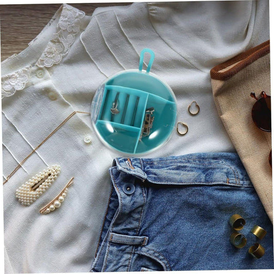 Mini Round Travel Jewelry Organizer – Compact, Stylish & Perfect for Earrings, Rings & Necklaces!