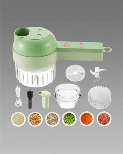 Quick Chopping 4-in-1 Electric Veggie Cutter
