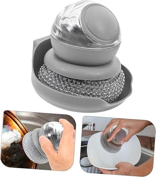 Liquid Soap Dispenser with Integrated Scrubber – Fast, Hygienic, Mess-Free Cleaning