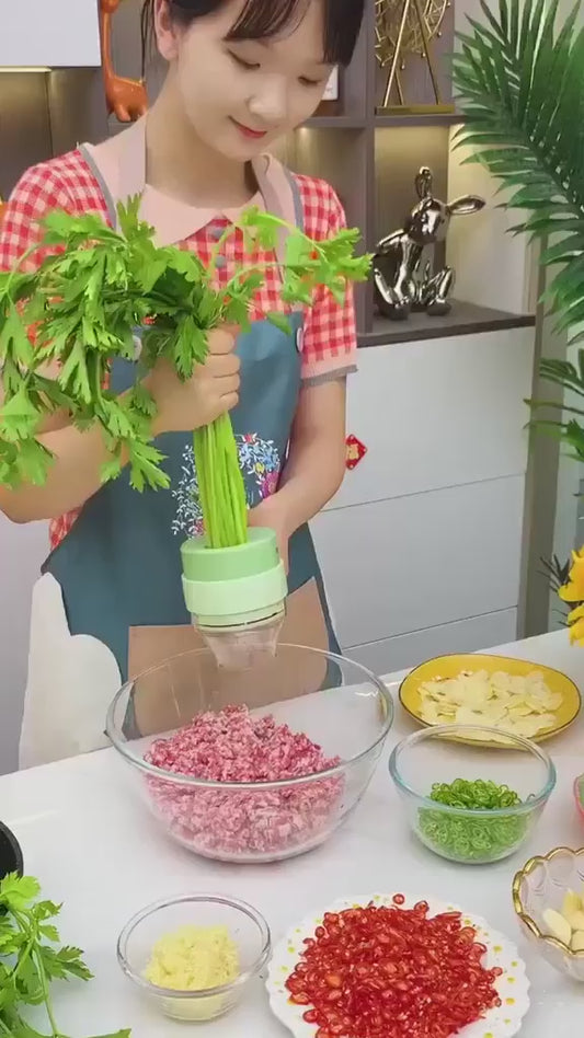 Quick Chopping 4-in-1 Electric Veggie Cutter