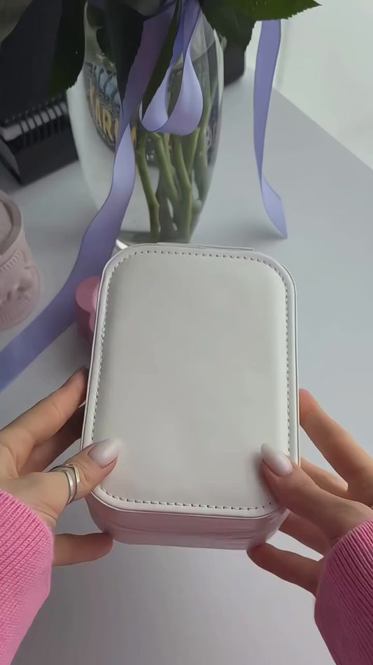 Portable LED Makeup Organizer with Mirror & USB Rechargeable Light