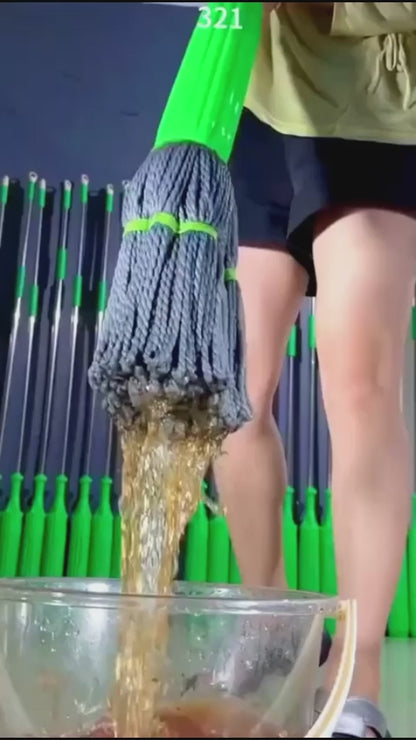 2-in-1 Dehydrated Mop with Twist Handle – Hands-Free, Easy Floor & Wall Cleaning